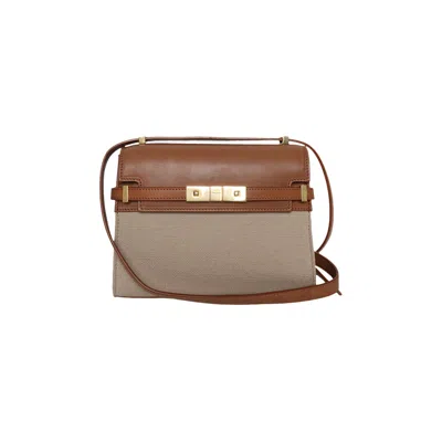 Pre-owned Saint Laurent Manhattan Mini Crossbody Bag 'desert Dust/brick' | Women's Size Onesize