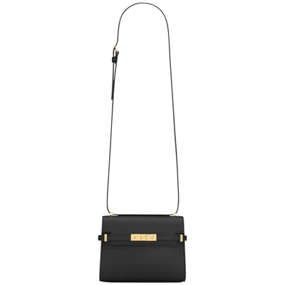 Pre-owned Saint Laurent Manhattan Mini Crossbody Bag 'noir' In Black
