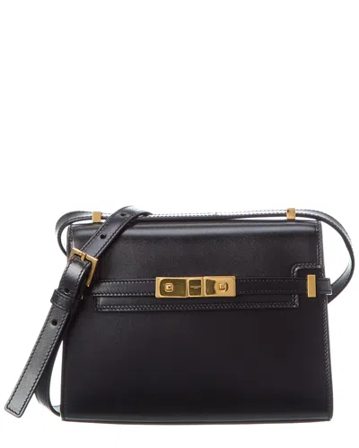 Saint Laurent Manhattan Mini Leather Crossbody In Black