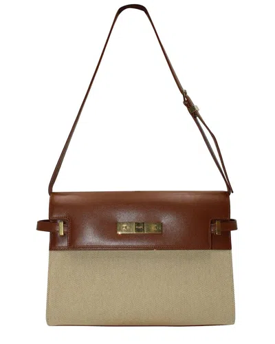 Saint Laurent Manhattan Shoulder Bag (authentic Pre-loved) In Brown