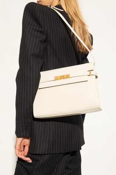 Saint Laurent Manhattan Medium Shoulder Bag In Cream