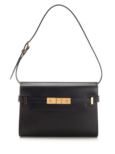Saint Laurent Manhattan Shoulder Bags Black