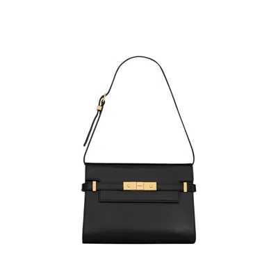 Saint Laurent Manhattan Small Flap Bag In Black
