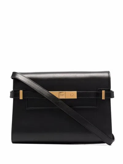 Saint Laurent Manhattan Small Flap Bag In Black