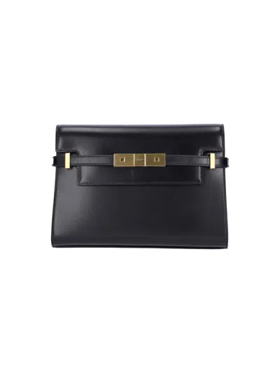 Saint Laurent Small ‘manhattan In Box' Shoulder Bag In Black  
