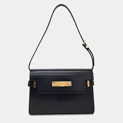Pre-owned Saint Laurent Manhattan Small Shoulder Bag In Black