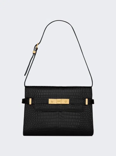 Saint Laurent Manhattan Small Shoulder Bag In Black