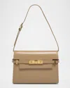 Saint Laurent Manhattan Small Shoulder Bag In Smooth Leather In Dark Toffee