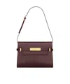 Saint Laurent Manhattan Small Shoulder Bag In Smooth Leather In Red