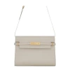 Saint Laurent Manhatten Clasp-fastening Shoulder Bag In White