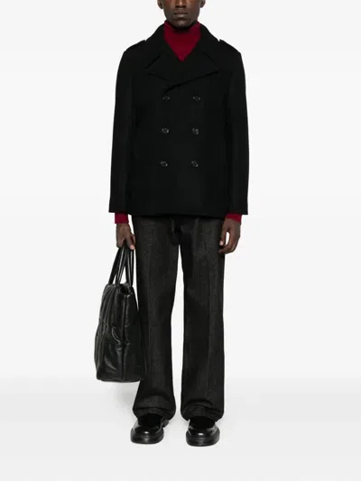Saint Laurent Manteau M42i Retouche Army Feu In Black