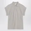 Saint Laurent Cassandra Cap Sleeve Polo Top