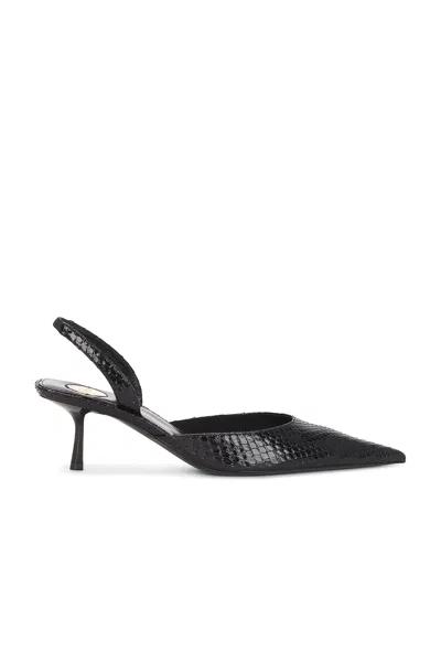 Saint Laurent Marida Python Slingback Pump In Black