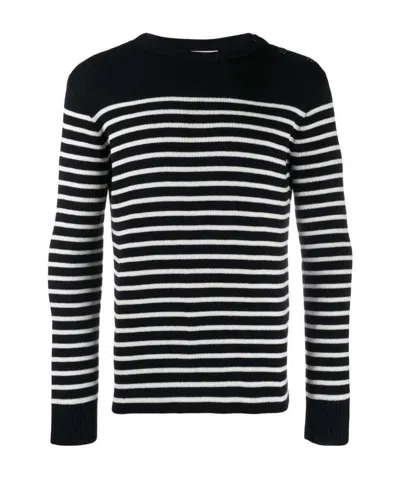 SAINT LAURENT SAINT LAURENT STRIPED CREWNECK JUMPER