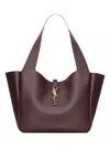 Saint Laurent Le 5 À 7 Bea Grained Leather Bag In Burgundy