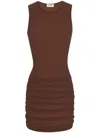 Saint Laurent Dresses Brown In Maroon