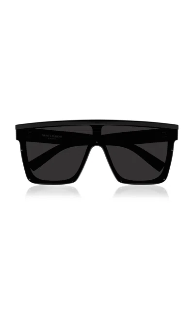 Saint Laurent Mask Square-frame Acetate Sunglasses In Black