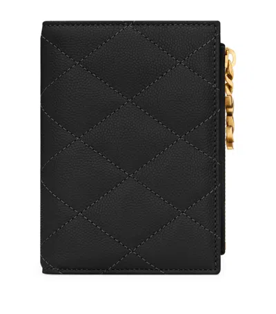Saint Laurent Matelassé Bifold Wallet In Black