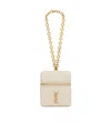 Saint Laurent Cassandre Matelassé Carré Mini Cube In Lambskin In White