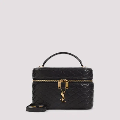 Saint Laurent Matelasse Leather Gaby Vanity Shoulder Bag In Black