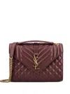 Saint Laurent Envelope Medium Shoulder Bag In Red