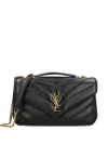Saint Laurent Matelassé Shoulder Bag In Black