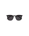 Saint Laurent Matte-effect Square-frame Sunglasses In Black
