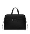 Saint Laurent Maxi Leather Duffle Bag In Black