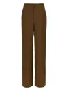 Saint Laurent Twill Pants Featuring All-over Pattern In Brown