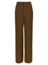 Saint Laurent Twill Pants Featuring All-over Pattern In Brown