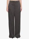 Saint Laurent Medallion Pattern Trousers In Animal Print