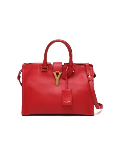 Saint Laurent Medium Cabas Chyc Bag In Red