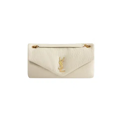Pre-owned Saint Laurent Medium Calypso Chain Bag 'crema' | White | Women's Size Onesize
