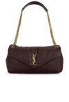 Saint Laurent Medium Calypso Chain Bag In Dark Currant