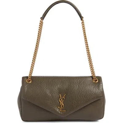 Saint Laurent Medium Calypso Leather Shoulder Bag In Brown