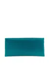 Saint Laurent Medium Cassandre-charm Clutch Bag In Green