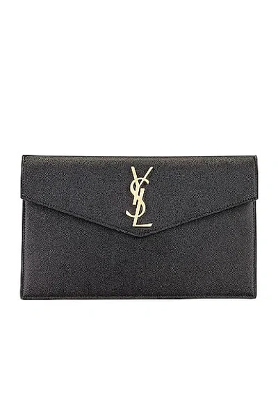 Saint Laurent Medium Clutch In Black