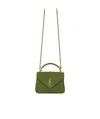 Saint Laurent Medium Collège Shoulder Bag In Green