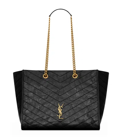 Saint Laurent Medium East-west Niki Shopping Bag In Black