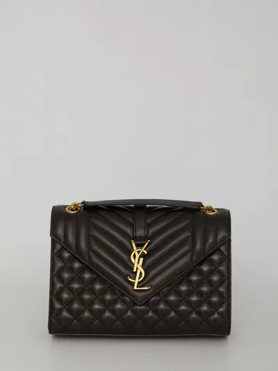 Saint Laurent Medium Envelope Bag In Black