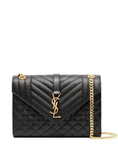 Saint Laurent Medium Envelope Bag In Schwarz