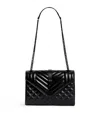 Saint Laurent Medium Envelope Shoulder Bag In Black