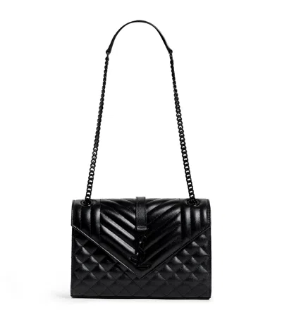 Saint Laurent Medium Envelope Shoulder Bag In Black