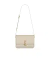 Saint Laurent Medium Flap Shoulder Bag In White