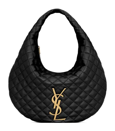 Saint Laurent Medium Icare Quilted Shoulder Bag In Black