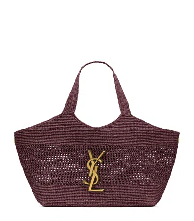 Saint Laurent Medium Icare Tote Bag In Red