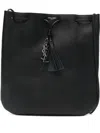 Saint Laurent Medium Jean Flat Tassel-charm Shoulder Bag In Black