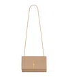 Saint Laurent Medium Kate Cross-body Bag In Beige