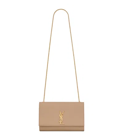Saint Laurent Medium Kate Cross-body Bag In Beige