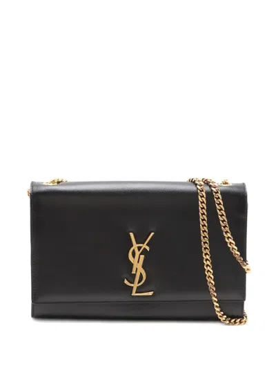Pre-owned Saint Laurent Medium Kate Crossbody Bag In Black
